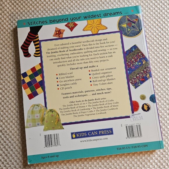 4/$25 Kids Can Press - The Jumbo Book of Needlecrafts - Paperback - Picture 6 of 6